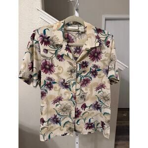 Alfred Dunner Vintage Floral Button Down Size 8